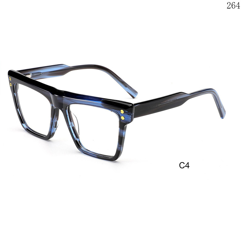 Dachuan Optical H2802 China Supplier Good Quality Acetate Optical Glasses Armações Ópticas with Flat Top Frame (9)